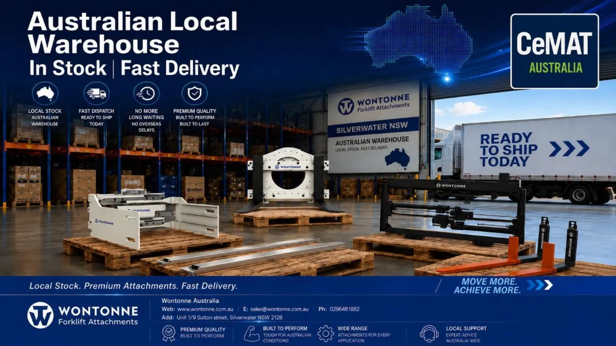 WONTONNE Showcases Forklift Attachment Solutions at CeMAT Australia 2026