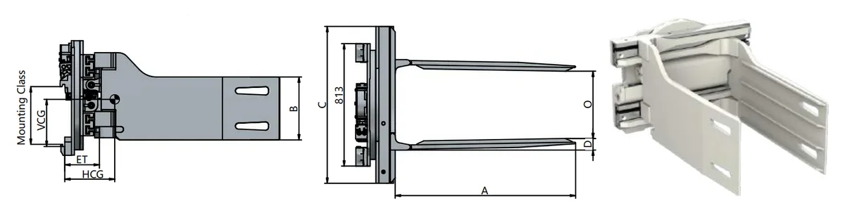 Bale clamp – E series- revolving - 1