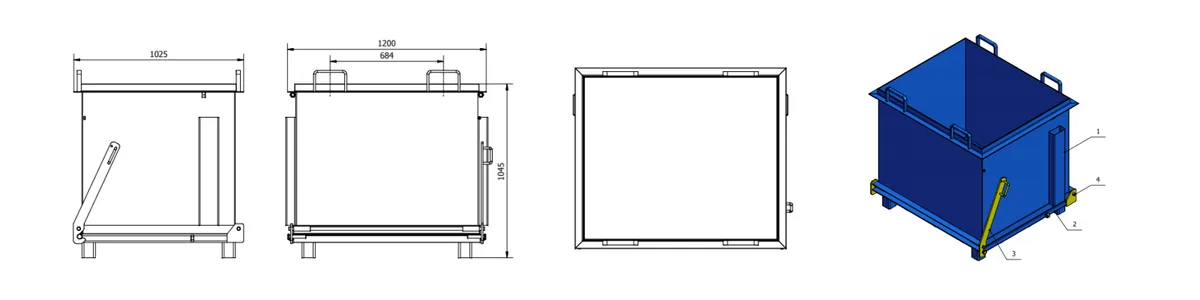DB Series Drop Bottom Bins - 1