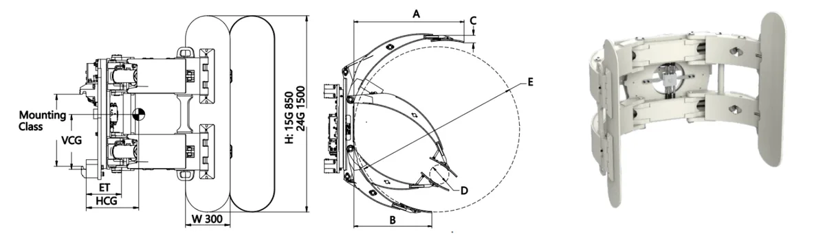 Tissue Paper Roll Clamps - 1