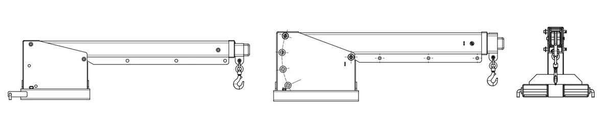 TJ Series Telescopic Forklift Jib Crane - 3